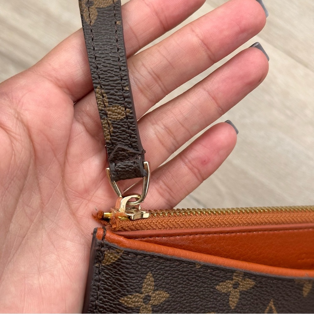 Louis Vuitton Brown Monogram Wristlet Bag, like new - Picture 9 of 17